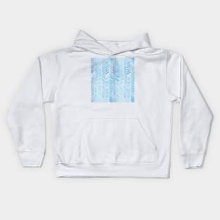 Watercolor Herringbone Pattern - Light Blue Kids Hoodie